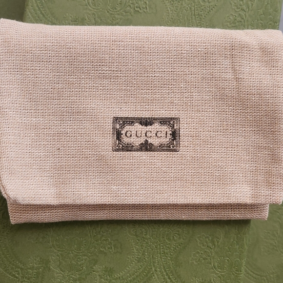 AUTHENTIC GUCCI MONOGRAM CONGAC LEATHER CARD HOLDER+DUST BAG+GIFT BOX - Picture 2 of 2